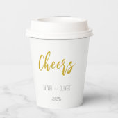 Najaars Oak Leaves Wedding Papieren Bekers (Achterkant)