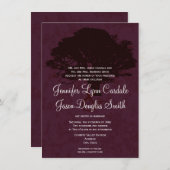 Najaars Oak Tree Silhouette Fall Weddenschap Kaart (Voorkant / Achterkant)