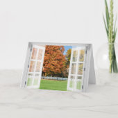 Najaars Oak-uitzicht in venster Kaart (Voorkant)