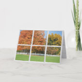 Najaars Oak-uitzicht in venster Kaart (Voorkant)