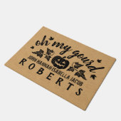 Najaars Oh mijn Gourd Custom Rustic Burlap Herfst Deurmat (Schuin)