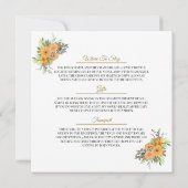 Najaars Oranje goudweddenschappen uitnodigen Kaart (Achterkant)