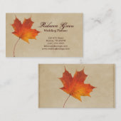 Najaars Oranje Herfst Leaf landschapsarchitectuur Visitekaartje (Voorkant / Achterkant)