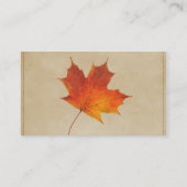 Najaars Oranje Herfst Leaf landschapsarchitectuur Visitekaartje (Achterkant)