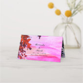 Najaars Oranje roze weduwentafel Plaatskaartje (Achterkant)