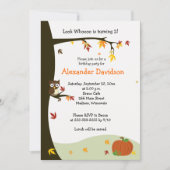 Najaars Owl in de Boom Uitnodiging van de Dag 5x7 (Voorkant)