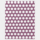 Najaars Paarse Geometric White Polka Dots Fleece Deken (Voorkant)