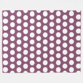 Najaars Paarse Geometric White Polka Dots Fleece Deken (Voorkant (Horizontaal))