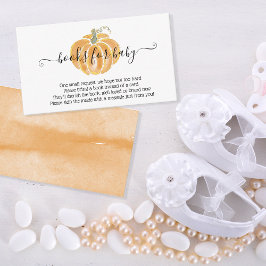 Najaars pompoenboeken voor Baby Informatiekaartje