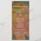 Najaars programma Colors Wedding Programmakaart (Voorkant)