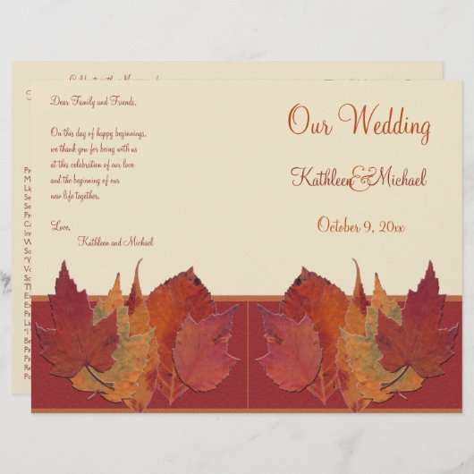 Najaars programma Leaves II Wedding (Voorkant / Achterkant)