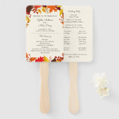 Najaars programma Leaves Wedding Handwaaier (Voorkant en achterkant)