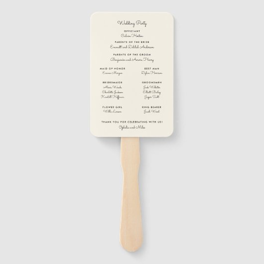 Najaars programma Leaves Wedding Handwaaier (Achterkant)