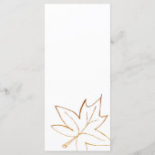 Najaars programma van de Rand van de Leeg van Mapl Programmakaart (Achterkant)