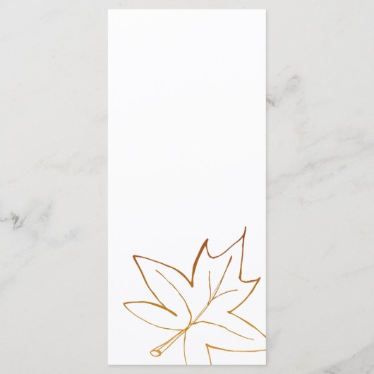 Najaars programma van de Rand van de Leeg van Mapl Programmakaart (Achterkant)