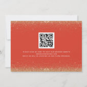 Najaars Pumpkins Gold Glitter QR Code Weddenschap Save The Date (Achterkant)