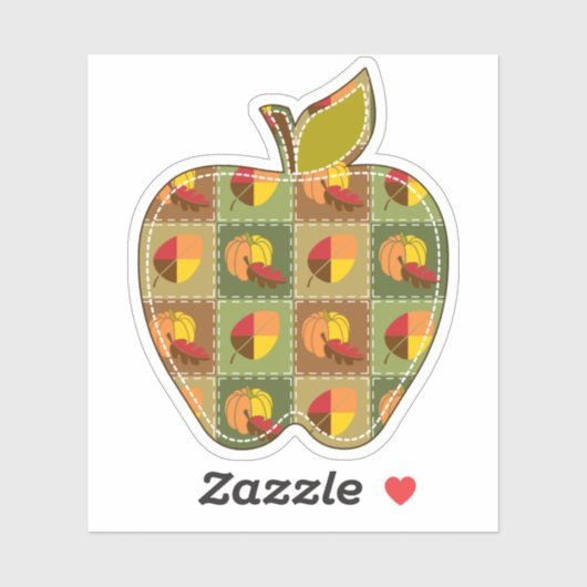 Najaars quilt Contour Sticker (Vel)