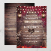 Najaars rode lederen rotsachtige lantaarnaarngevec kaart (Voorkant / Achterkant)