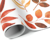 Najaars roest leves Patroon Cadeaupapier (Rol Hoek)