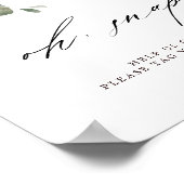 Najaars Romance Floral Oh Snap Wedding Sign Poster (Hoek)