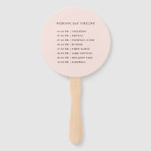 Najaars Romance Floral Wreath Weddendag tijdlijn Handwaaier (Achterkant)