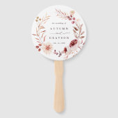 Najaars Romance Floral Wreath Weddendag tijdlijn Handwaaier (Voorkant)