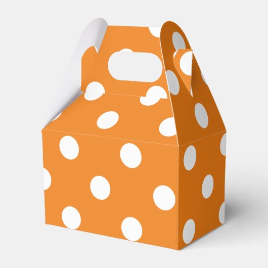 Najaars Seizoen White Polka Dot Pattern Favor Box Bedankdoosjes (Voorkant Zijde)