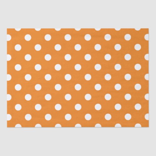 Najaars Seizoen White Polka Dot Pattern Tissuepapier (Voorkant)