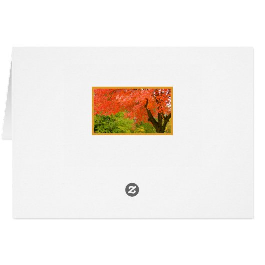 Najaars Splendor/denking van u/wenskaart (Achterkant Horizontaal)