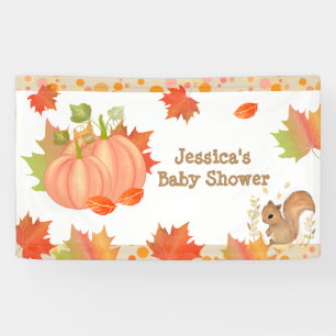 Najaars Squirrel Pumpkin Party Banner