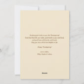 Najaars Stripes Pattern Thankful Photo Thanksgivin Feestdagenkaart (Achterkant)