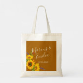 Najaars Sunflower Custom Wedding Tote Bag (Achterkant)