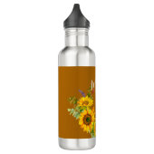 Najaars Sunflower Custom Wedding Waterfles (Links)