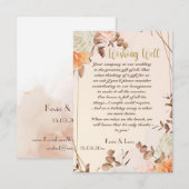 Najaars Symphony Wedding Wishing Well Kaart (Voorkant / Achterkant)