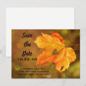 Najaars terugval bruiloft bewaart de datumkaarten save the date (Voorkant / Achterkant)