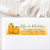 Najaars Thanksgiving pompoeningadres voor de oogst Etiket (Insitu)