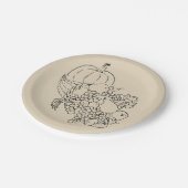 Najaars Thanksgiving van Harvest Papieren Bordje (Gekanteld)