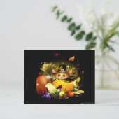 Najaars Thanksgiving Whimsical Elegant Modern Cute Briefkaart (Staand voorkant)