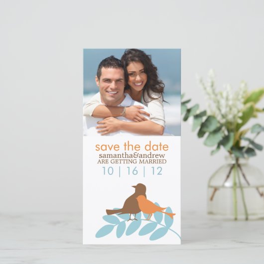 Najaars Tortelduifjes Aankondigingen van de bruilo (Staand voorkant)