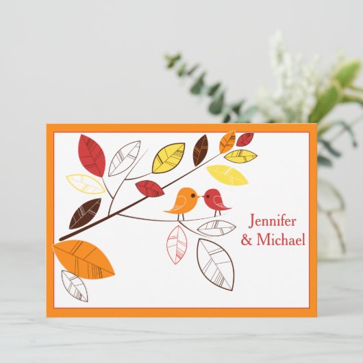 Najaars Uitnodiging tot weduwen en Tortelduifjes (Staand voorkant)