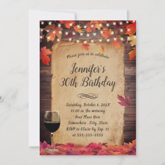 Najaars verlofpartij kaart (Voorkant)