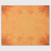 Najaars Victoriaans bruin Oranje patroon Cadeaupapier (Vlak)