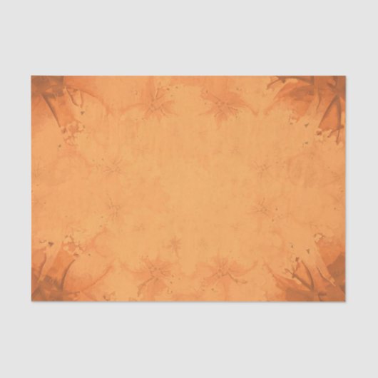 Najaars Victoriaans bruin Oranje patroon Tissuepapier (Voorkant)