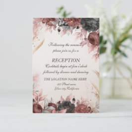 Najaars Waterverf bloemen Ontvangst Kaart