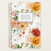 Najaars Waterverf Flowers en Greenery Pattern Planner (Voorkant)