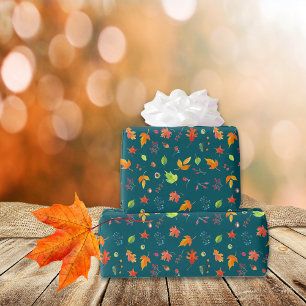 Najaars Waterverf groen patroonpatroon Cadeaupapier