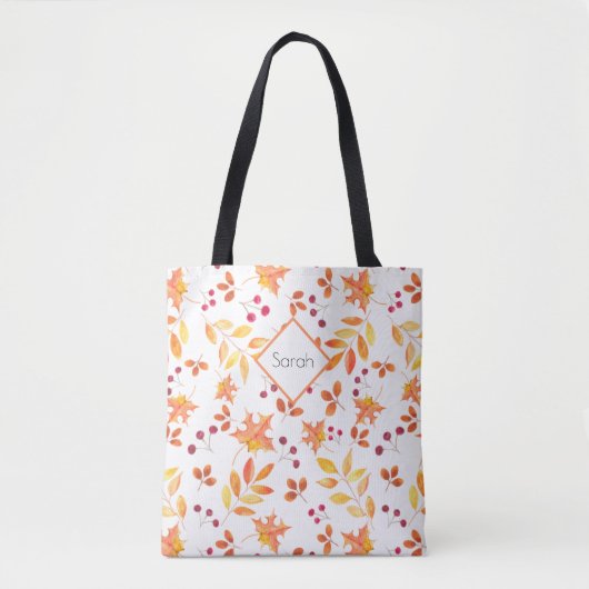 Najaars Waterverf monogram Tote Bag (Voorkant)