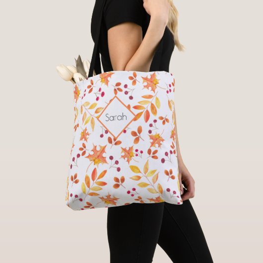 Najaars Waterverf monogram Tote Bag (Dichtbij)