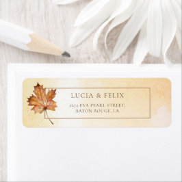 Najaars Waterverf van de Leeg van het Maple Adres  Etiket