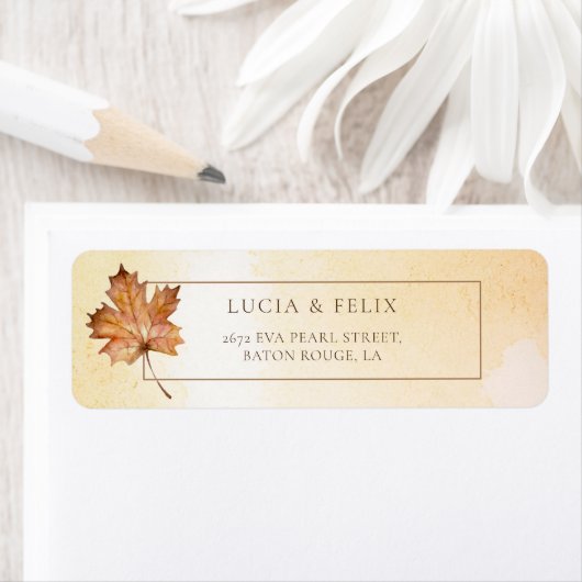 Najaars Waterverf van de Leeg van het Maple Adres  Etiket (Insitu)